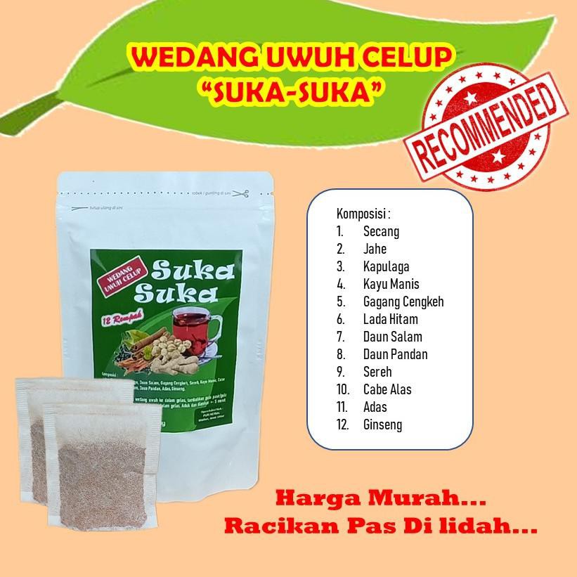 

『Launching』 10 KANTONG WEDANG UWUH CELUP 12 REMPAH "SUKA SUKA" TANPA GULA