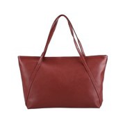 Tas Wanita Women Fashion PU Tote Leather Handbags Shoulder Bags - MERAH