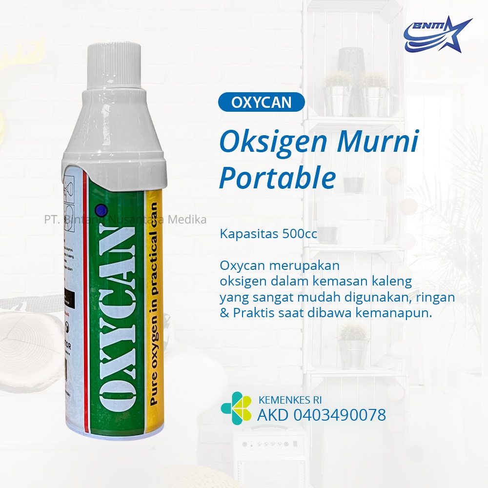 Oxycan Oxygen Portable 500 cc Original Samator