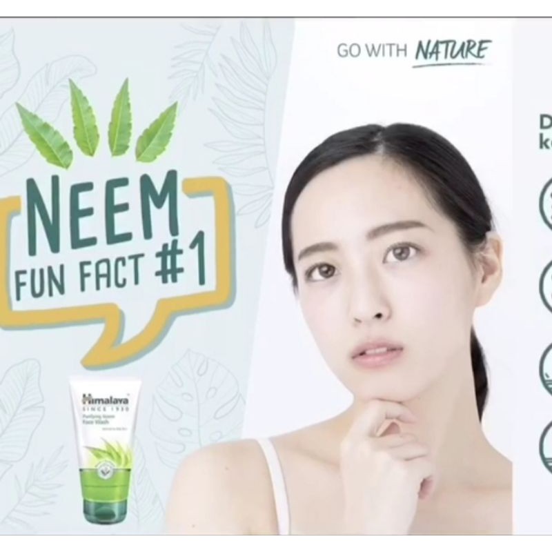 Himalaya herbal Purifying Neem Face Wash 50ml 100ml Sabun cuci Muka Jerawat