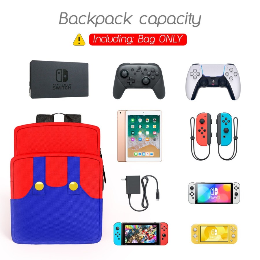 Shoulder Carrying Storage Backpack Mario for Nintendo Switch Lite OLED