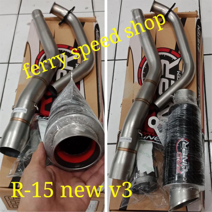 knalpot proliner all new r15 tr1 carbon short