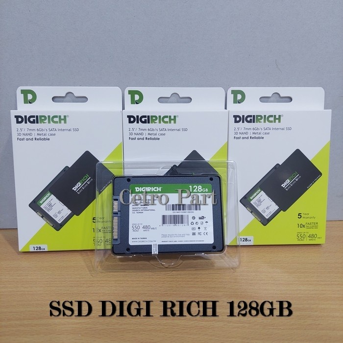 SSD DIGI RICH 128GB 2.5 Inch / 7mm SLIM 6.0Gb/s SATA 3 Internal SSD