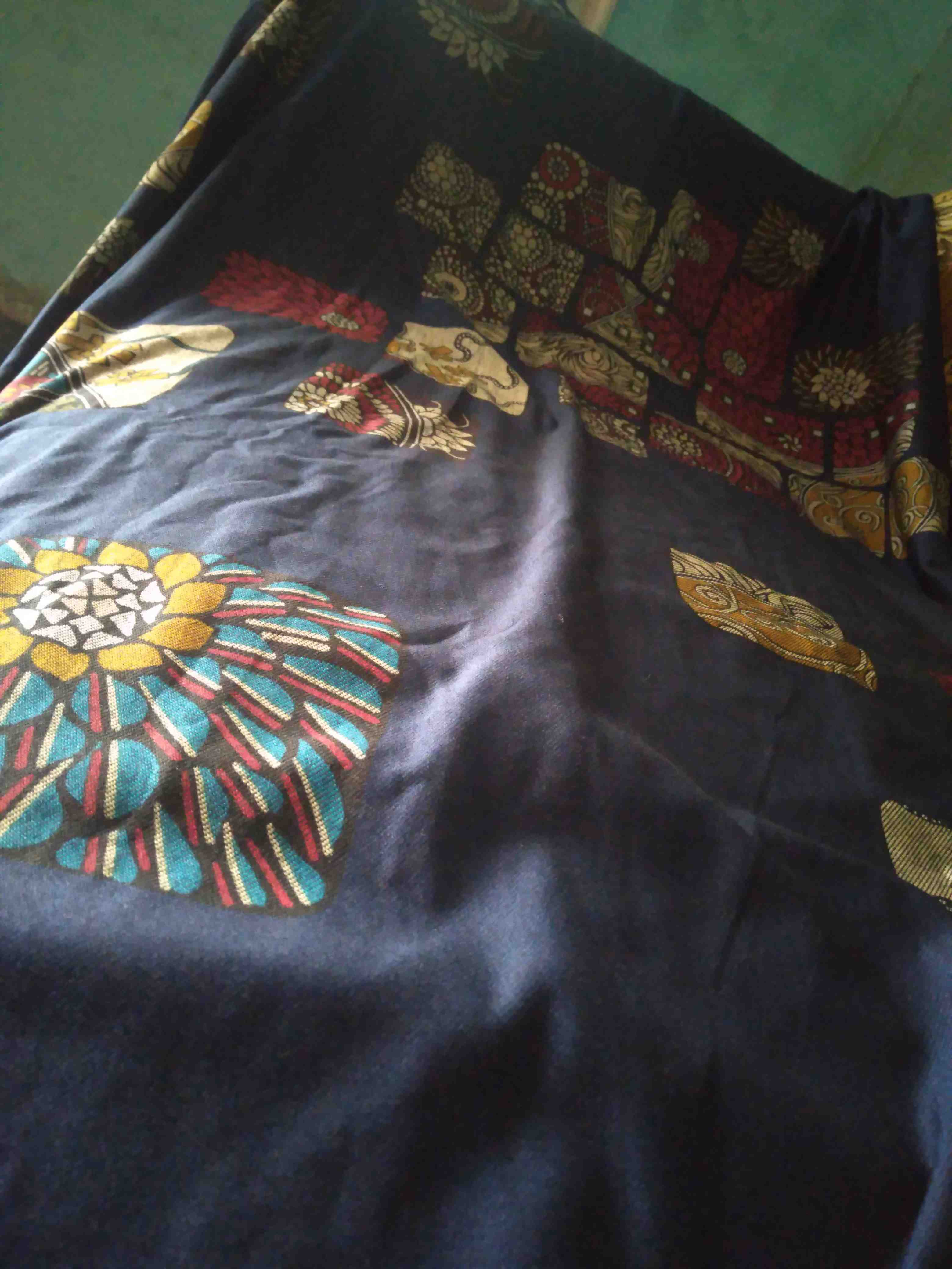 Restok Gamis Jumbo Ld105-130 Bahan  Calvin Jeans Oscar Sultan Motif Batik Print