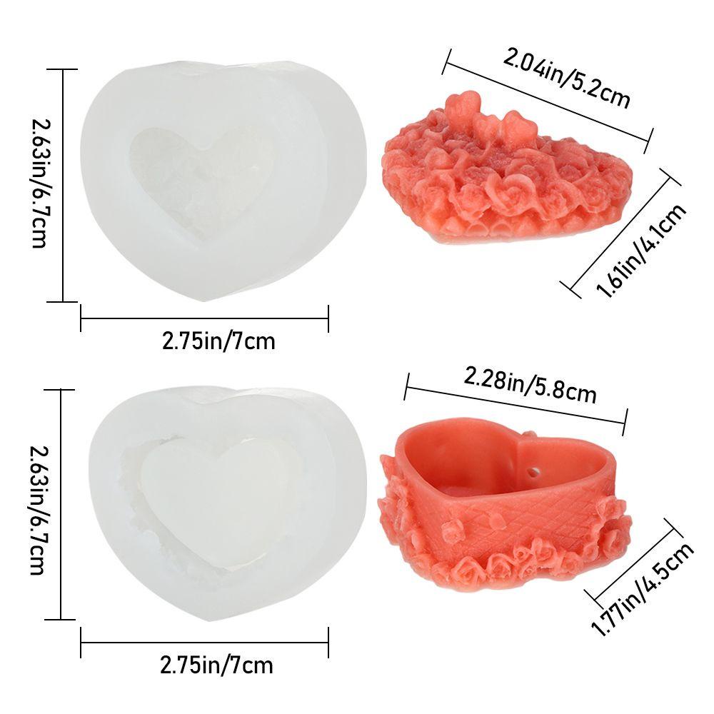 Cetakan Lilin Nanas Epoxy Resin Sabun Cinta Cetakan Silikon Hadiah Hari Valentine DIY Craft Bibir Merah Silicone Mold