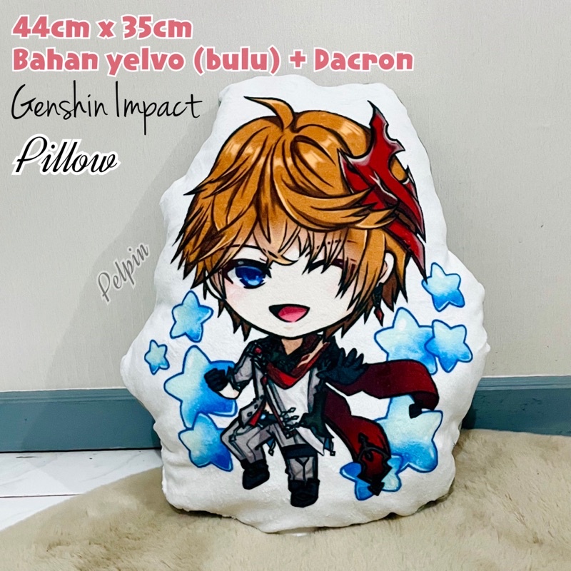 bantal anime boneka anime pillow genshin impact tartaglia childe venti chongyun paimon xiao besar