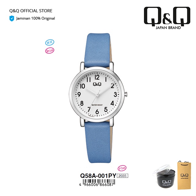 Q&Q QnQ QQ Original Jam Tangan Arloji Wanita Fashion Analog Kulit - Q58 Q58A Water Resist 3 BAR-5
