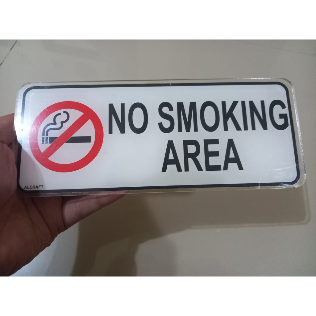 

sign board akrilik no smoking area tidak merokok di ruangan