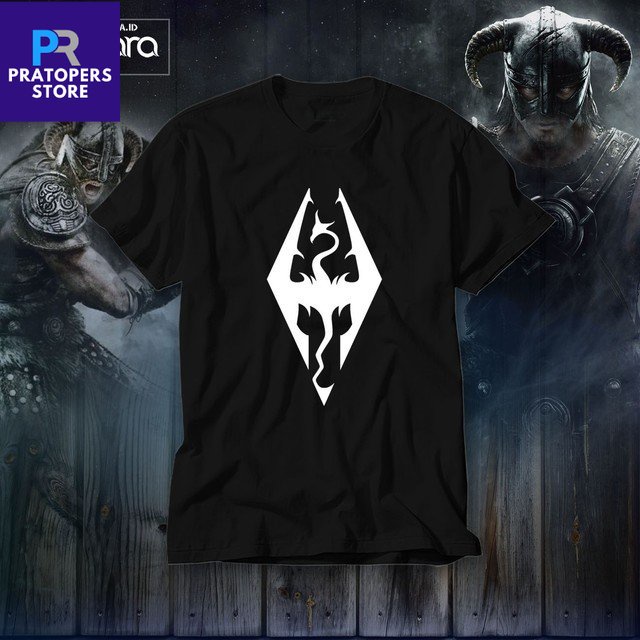BAJU KAOS GAME / PS3 / PC / XBOX / THE ELDER SCROLLS V SKYRIM / GLOW - XS