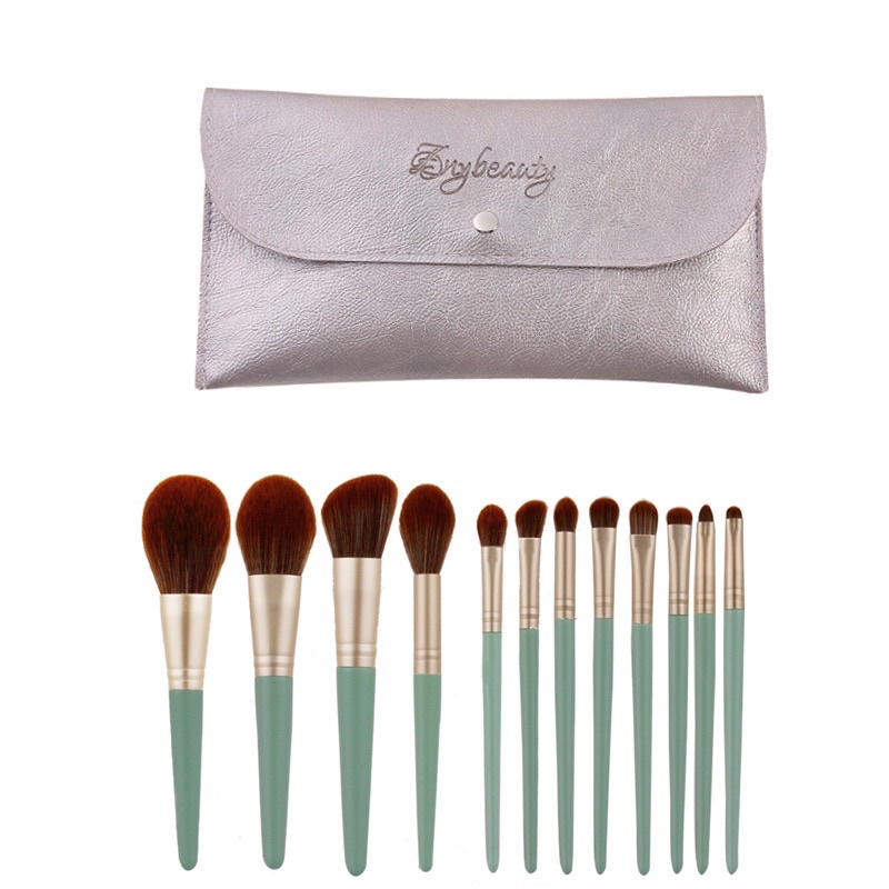 PREMIUM WOOD MAKEUP BRUSH SET FREE POUCH | KUAS MAKEUP |MAKEUP BRUSH| BRUSH | MAKEUP SET| KOSMETIK