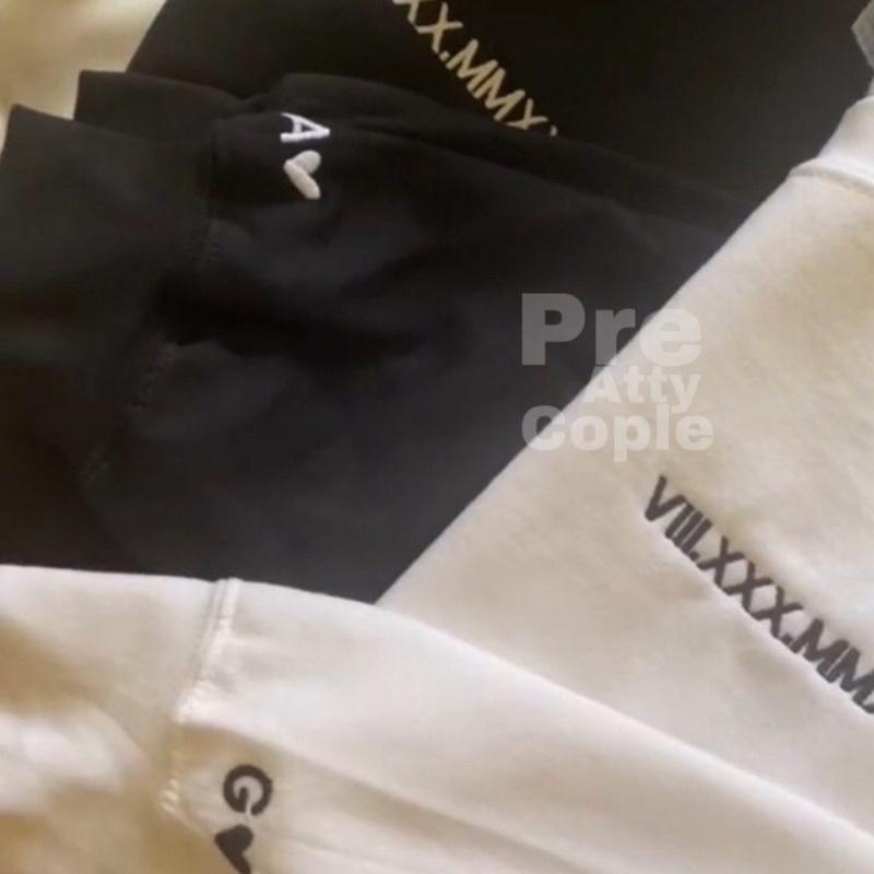 SWEATER COUPLE CUSTOM BORDIR WANITA DAN PRIA PREATTYCOPLE | PRETICOUPLE SWEATER CUSTOM NAMA | HOODIE