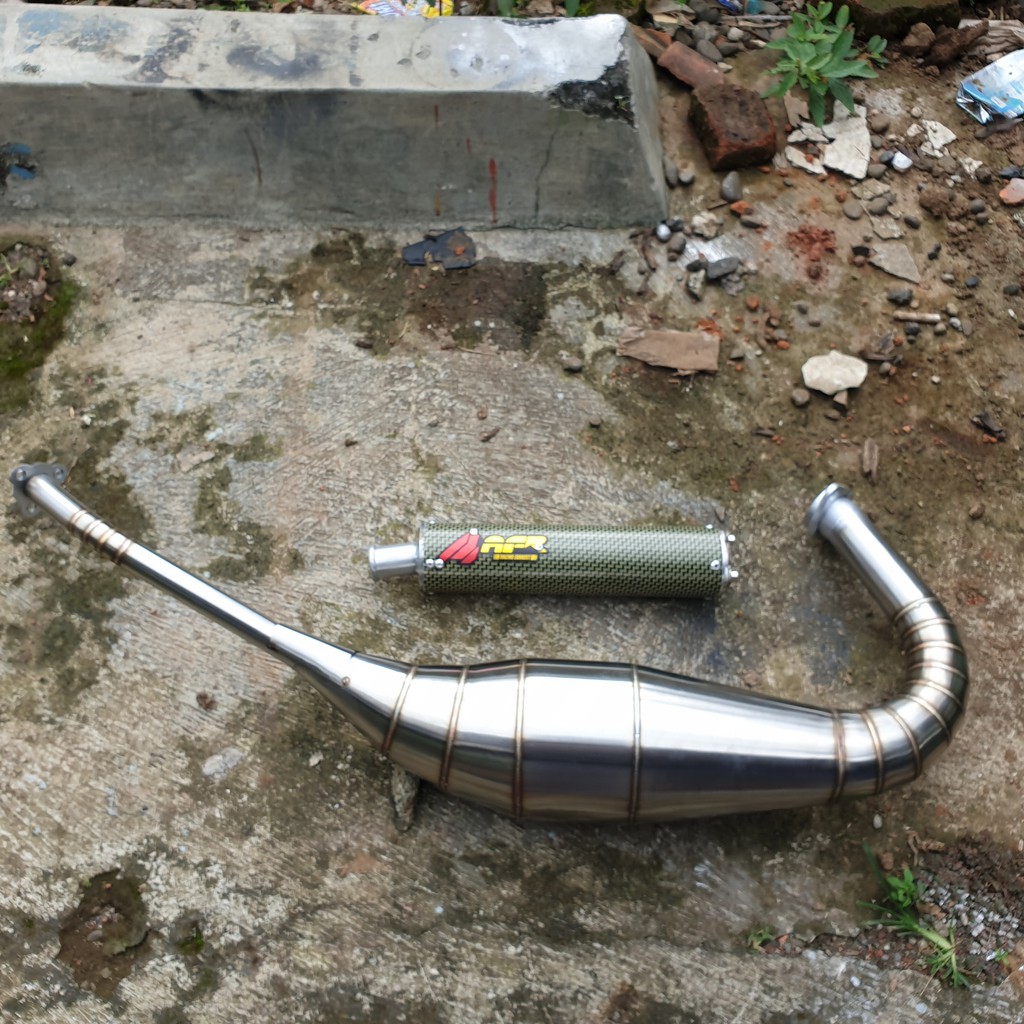 Knalpot NinjaR RR SS Silincer Carbon Kevlar Stainless kompetisi Standar Porting harian