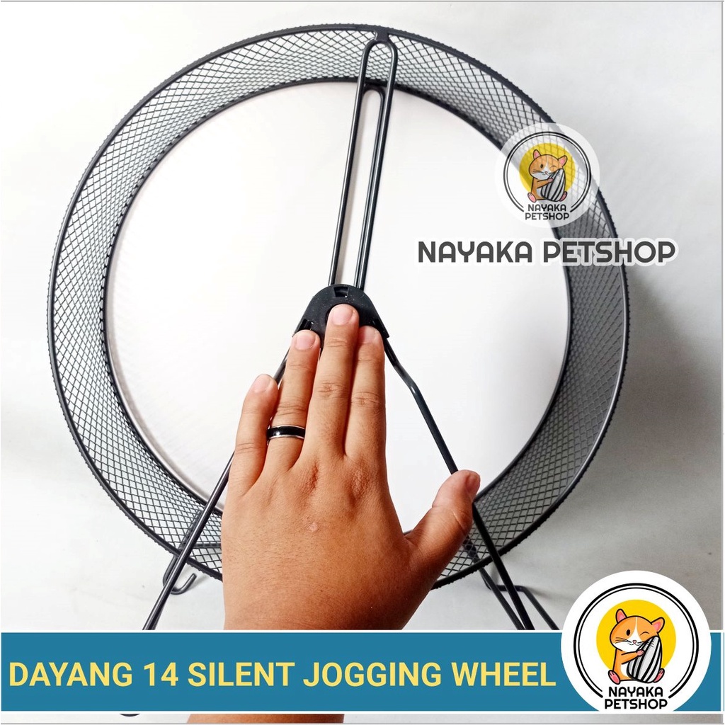 Dayang 14 Silent Jogging Wheel Ekstra Jumbo Kincir Hamster Syrian Roda Putar Landak Mini Marmut Mainan Sugar Glider Rolling Anak Kucing Kelinci Musang Kitten Hewan