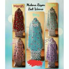 Mukena Rayon Bali Warna/Mukena Bali Kualitas Bagus Bahan Adem