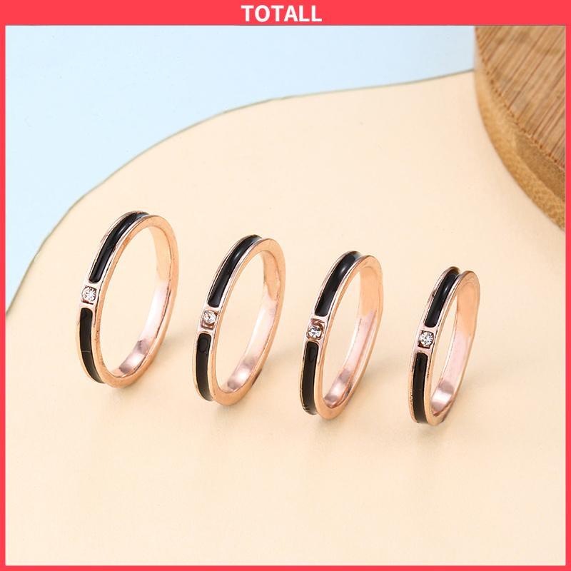 COD Cincin Pasangan Cincin Matte Stainless Steel Cincin Wanita Sederhana-Totall