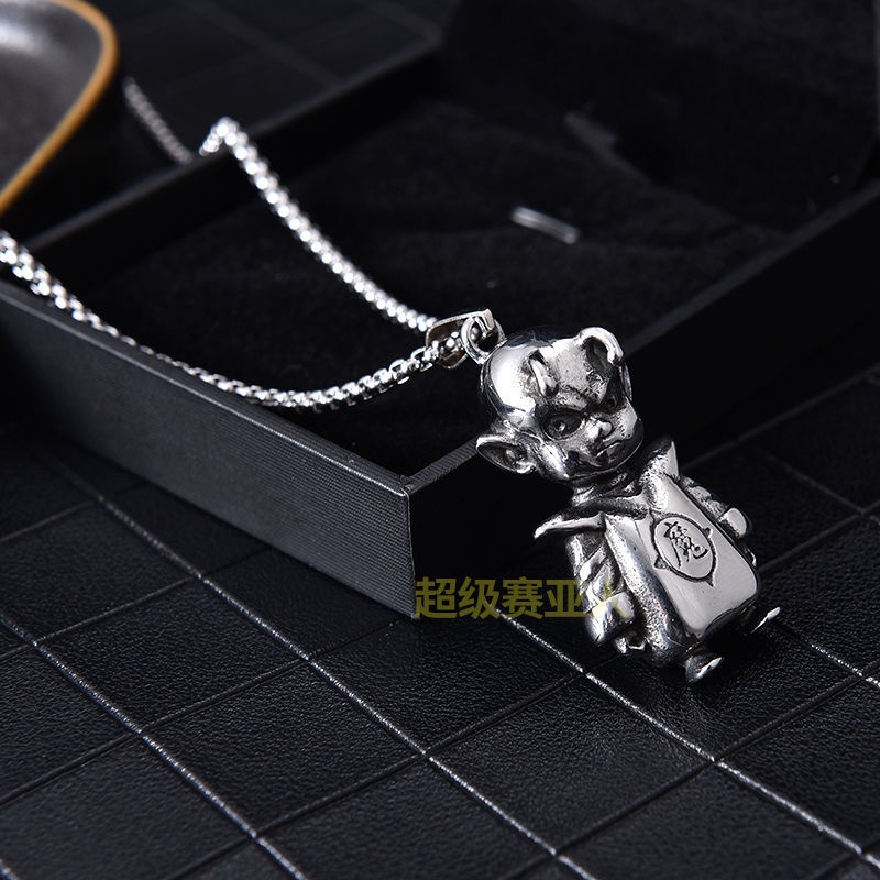 Kartun kalung pria merek hip hop titanium baja liontin Jepang Harajuku style in selebriti Internet s