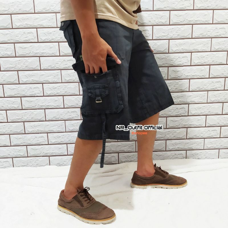 Celana Cargo Pendek Pria Kargo 7/8 Big Size 27-44 Kempol Cowok Tactical Army Pendaki Jumbo DKVR NR_Outfit Official COD