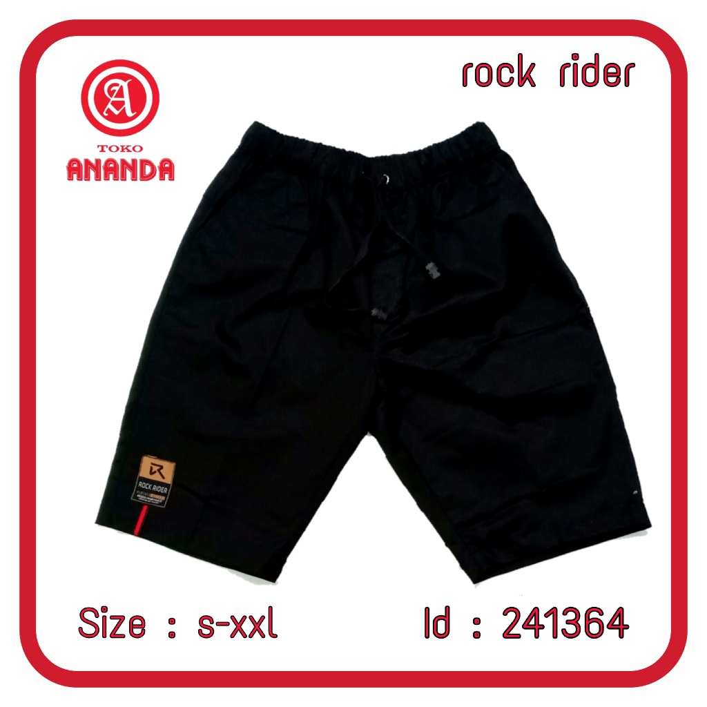 celana 3/4 pria dewasa rock rider  warna polos kolor