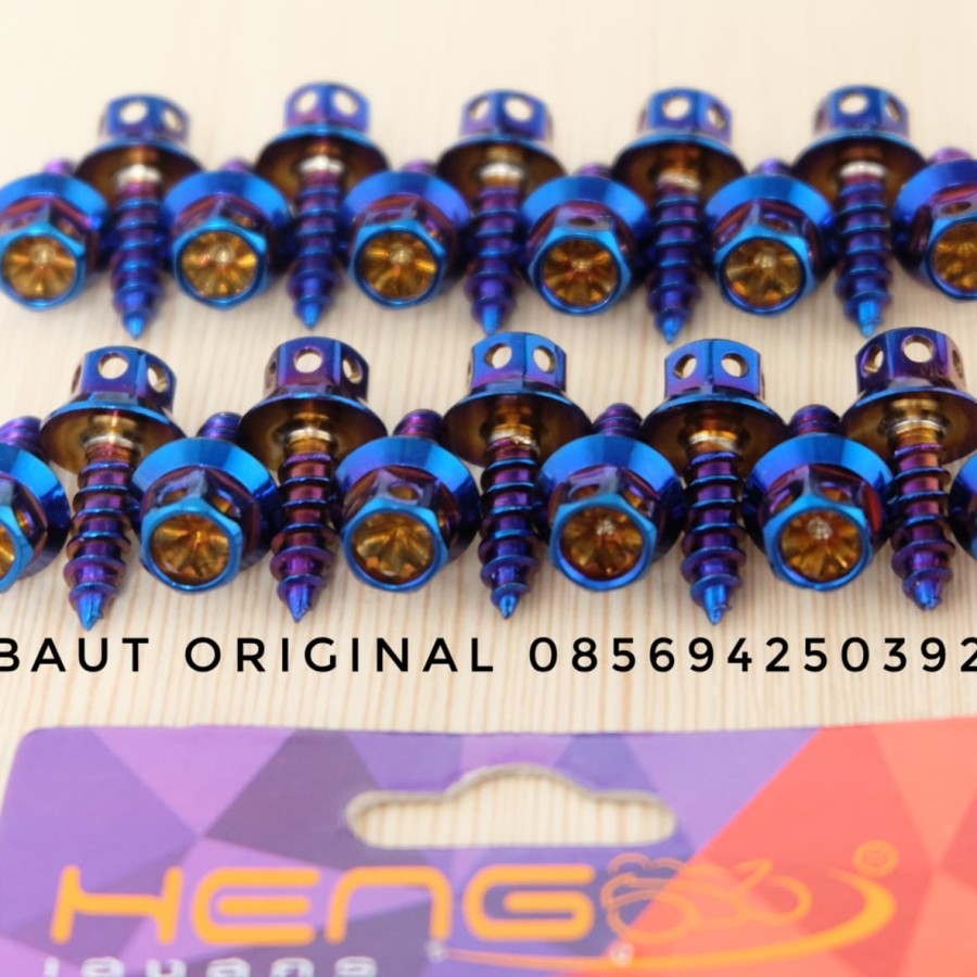 baut body probolt flower blue yamaha original heng thailand