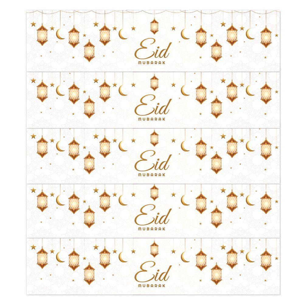 R-flower 20pcs Eid Mubarak Festival Decor Muslim Stiker Hias Perekat Islami