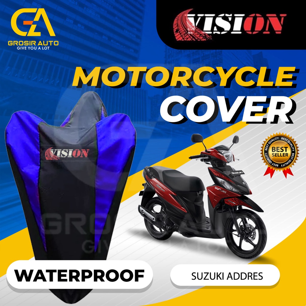 Sarung Motor ADDRES Anti air Vision / Cover Selimut Penutup Sarung Mantel Motor Vision