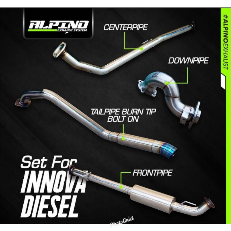 Alpino exhaust full set innova diesel