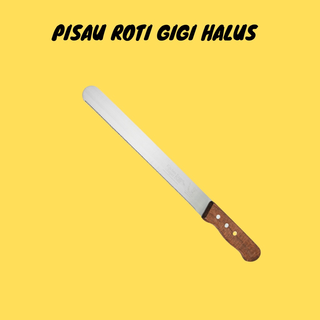 Pisau Roti Kue Stainless Gerigi Panjang Bread Knife Cake 8 10 12 INCH