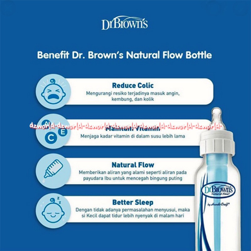 Dr Brown's Reduces Colic 60ml Preserves Vitamins Bottle Botol Susu Bayi Anak Anti Tersedak Dr Browns