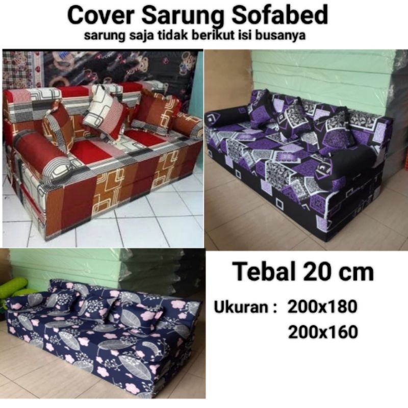 Cover Sarung Sofa bed Sofabed Busa Inoac Royal Tebal 20 cm Ukuran 200x180 200x160
