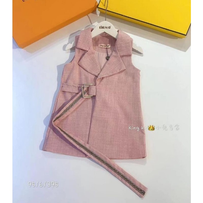 dress coat import pink premium anak