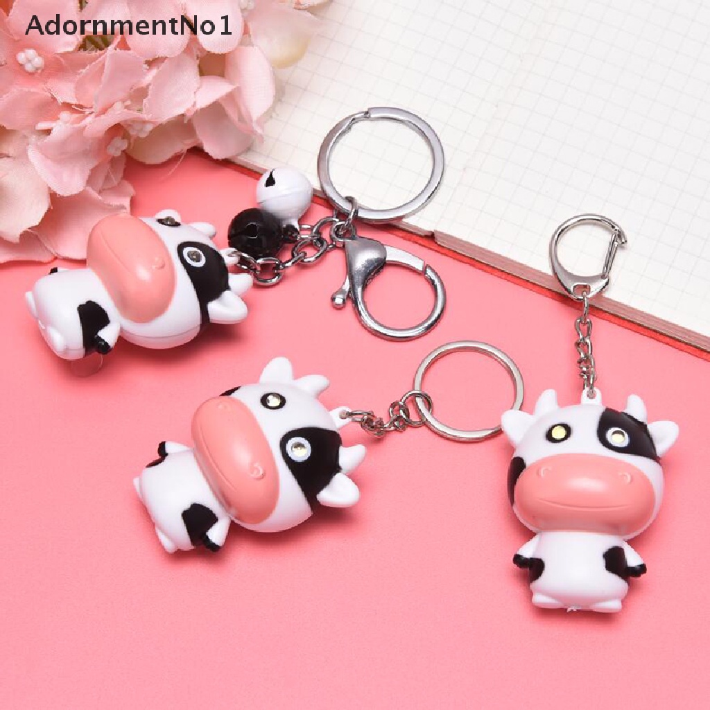 (AdornmentNo1) Mainan Senter LED Mini Bentuk Sapi Dengan Suara Untuk Anak