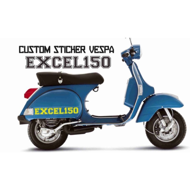 STICKER VESPA EXCEL 150 CUTTING TIMBUL CUSTOM STICKER BOX VESPA PX BISA CUSTOM STICKER SCOOTER STICK