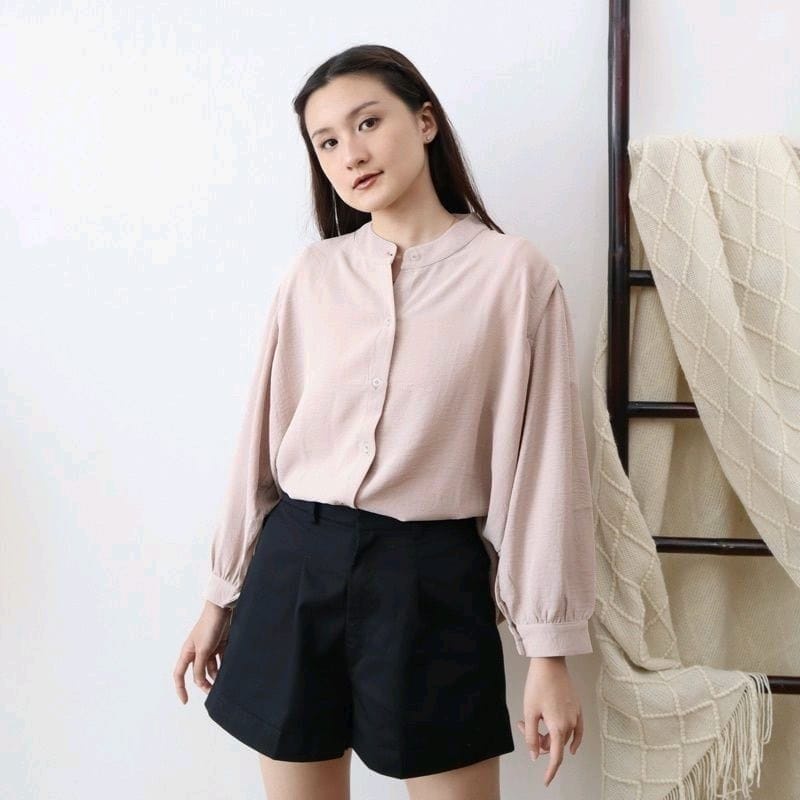 Atasan Terbaru Aisa Blouse Kemeja Crinkle Wanita / Reva Blouse Kemeja Crinkle Shanghai Wanita / Kemeja Blouse Wanita kekinian