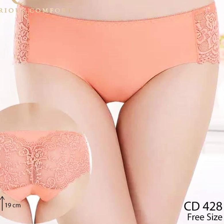 ➬ TALLY Celana Dalam Seamless Renda Fit L - XL Nyaman Tidak Gatal CD 428 ➽