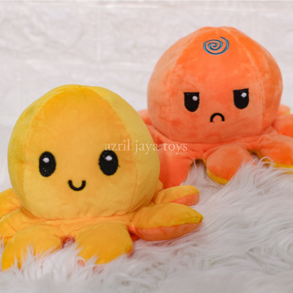 Boneka Gurita Octopus Halus Bolak - Balik Dua Sisi Reversible