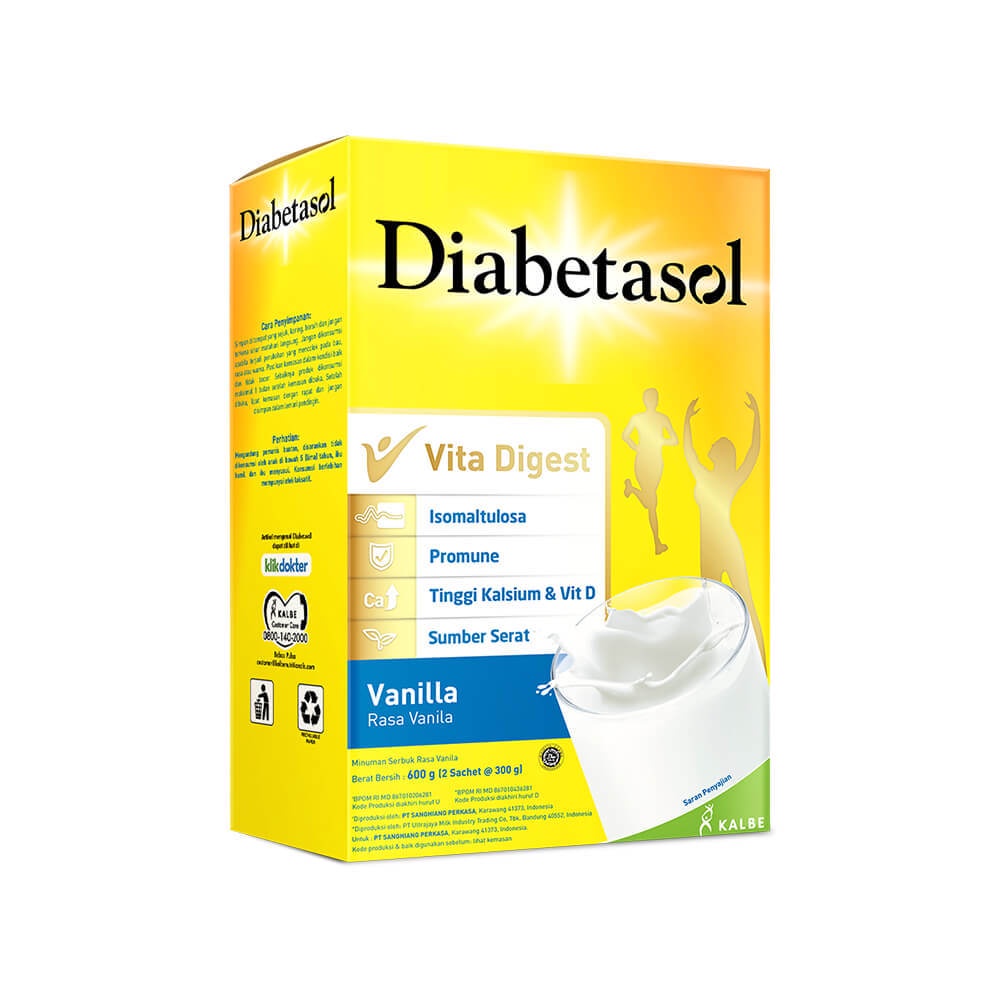 

SUSU DIABETIC | DIABETASOL VANILLA 570GR | SUPLEMEN MAKANAN | SUSU FORMULA