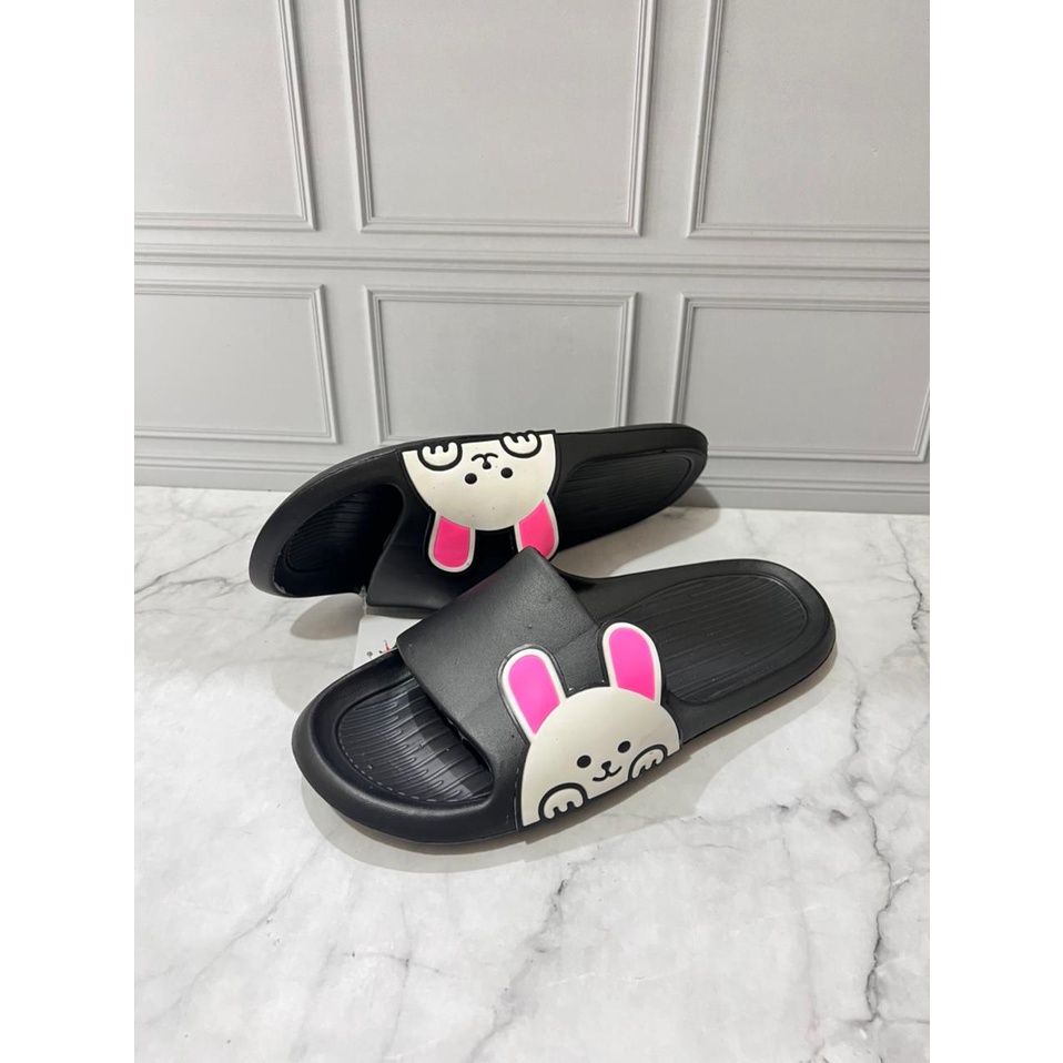 YK3031-1 Sandal Selop Anak Perempuan / Sandal Slide Motif Kelinci Merek Inkayni Ukuran 30-35