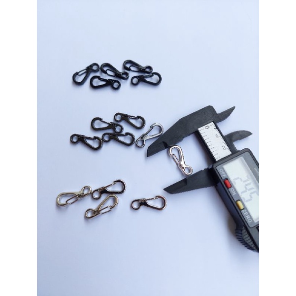 gantungan carabiner mini buckle mini D-type spring paracord pengait spring besi