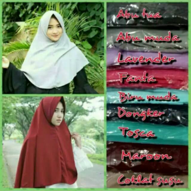 Ulya aulia hijab bubble crepe instan khimar pet