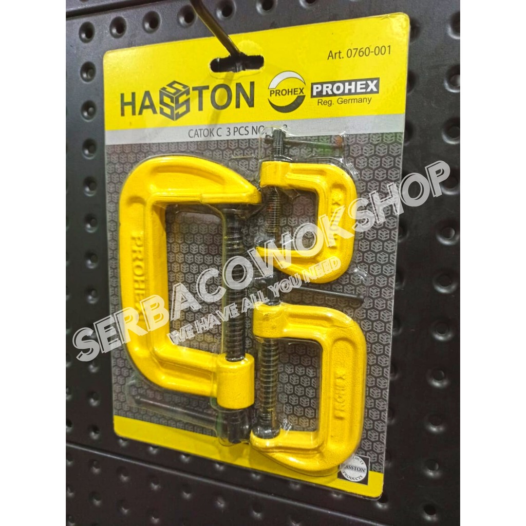 Hasston C Clamp - Klem C Set 3 pcs Penjepit Catok Kayu Clamp Set Termurah Berkualitas