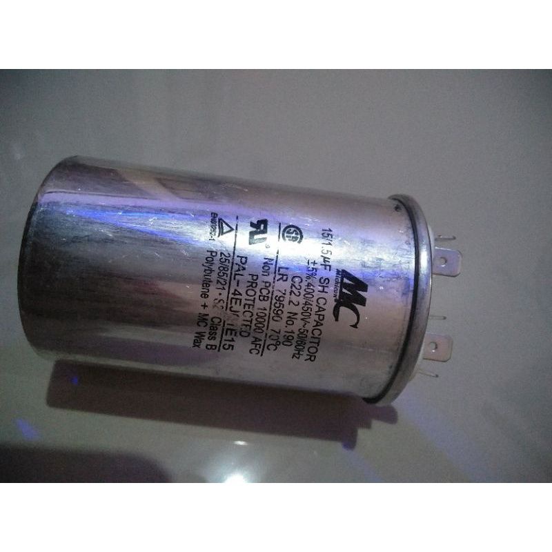 kapasitor AC LG 1/2pk 15/1,5uf-original,MC