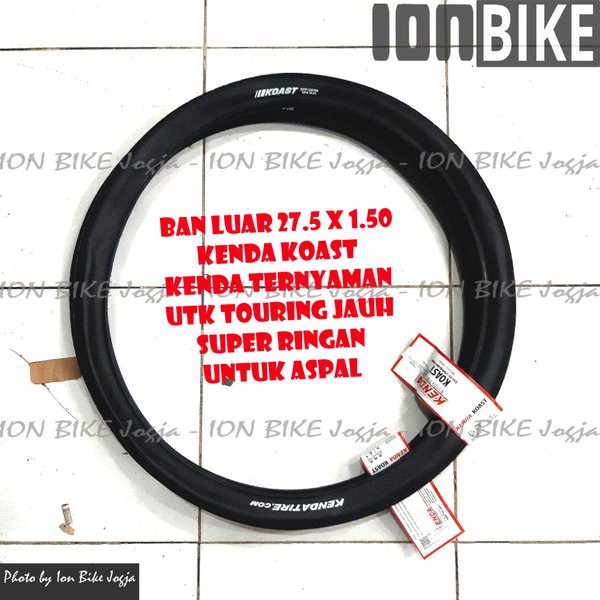HBNO09 Ban luar kenda koast 27.5 x 1.75 super slick halus ringan untuk aspal - rival maxxis