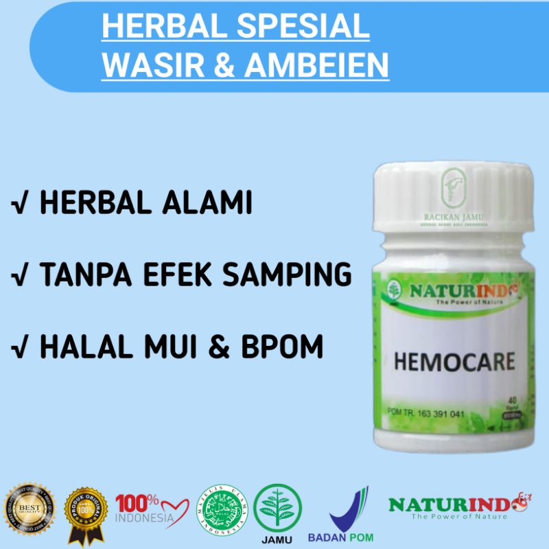 HEMOCARE obat herbal wasir dan ambien dengan gejala susah bab panas di anus dan bengkak serta radang-2