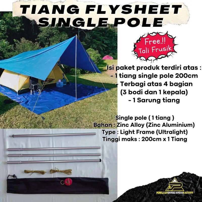 Tiang Flysheet Single Pole 200cm