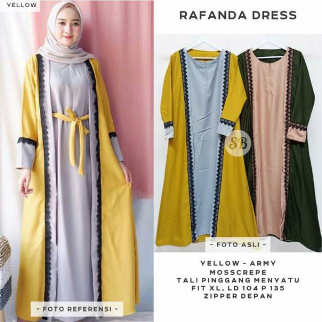 Rafanda Dress - Gamis Muslim Wanita Busui Friendly