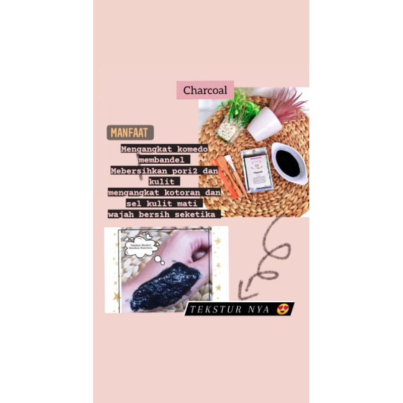 Masker Organik varian gelatin charcoal free spatula+sticker+thank you card+packaging box