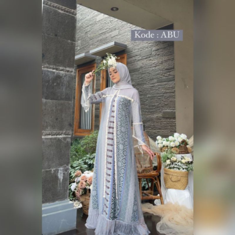 Javina Luxury Dress Grey L