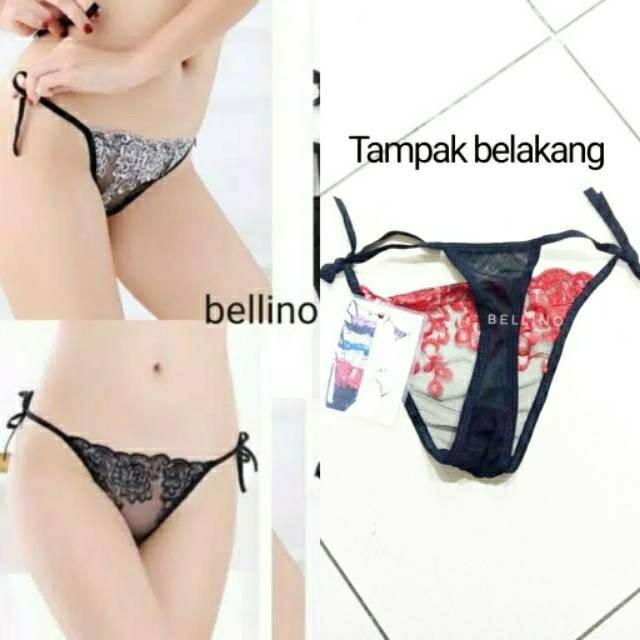 KUALITAS TINGGI  CQ572 CD WANITA TRANSPARAN TALI IKAT SAMPING BIKINI SEXY 6570 CELANA D BEST