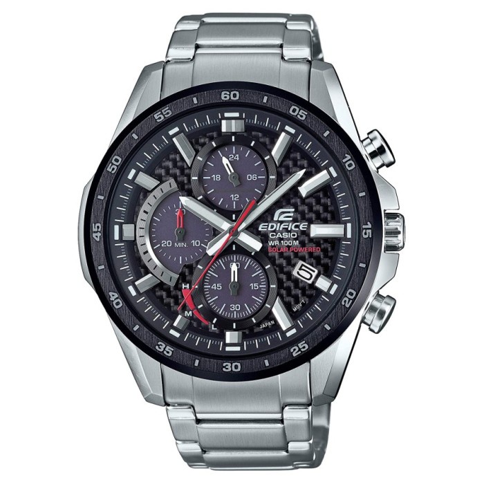Casio EDIFICE EQS-900DB-1AVUDF Jam Tangan Pria Analog Solar Stainless