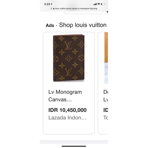 LV MONOGRAM CANVAS WALLET ORIGINAL PRELOVED